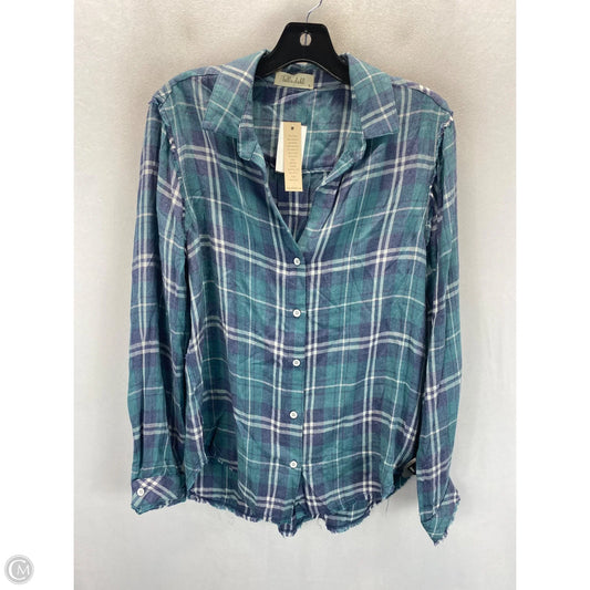Top Long Sleeve By Bella Dahl In Plaid Pattern, Size: S