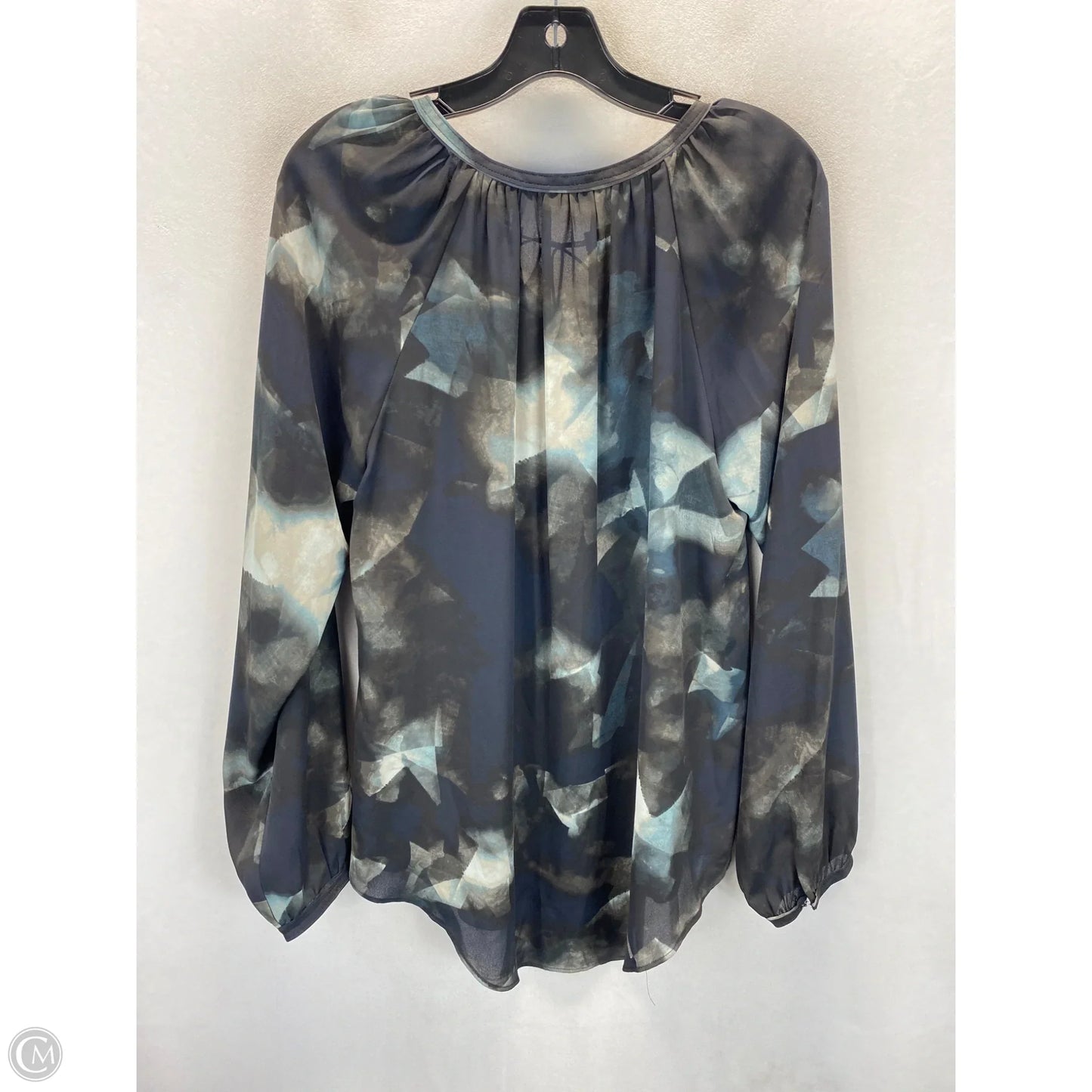 Top Long Sleeve By Simply Vera In Black & Blue, Size: L