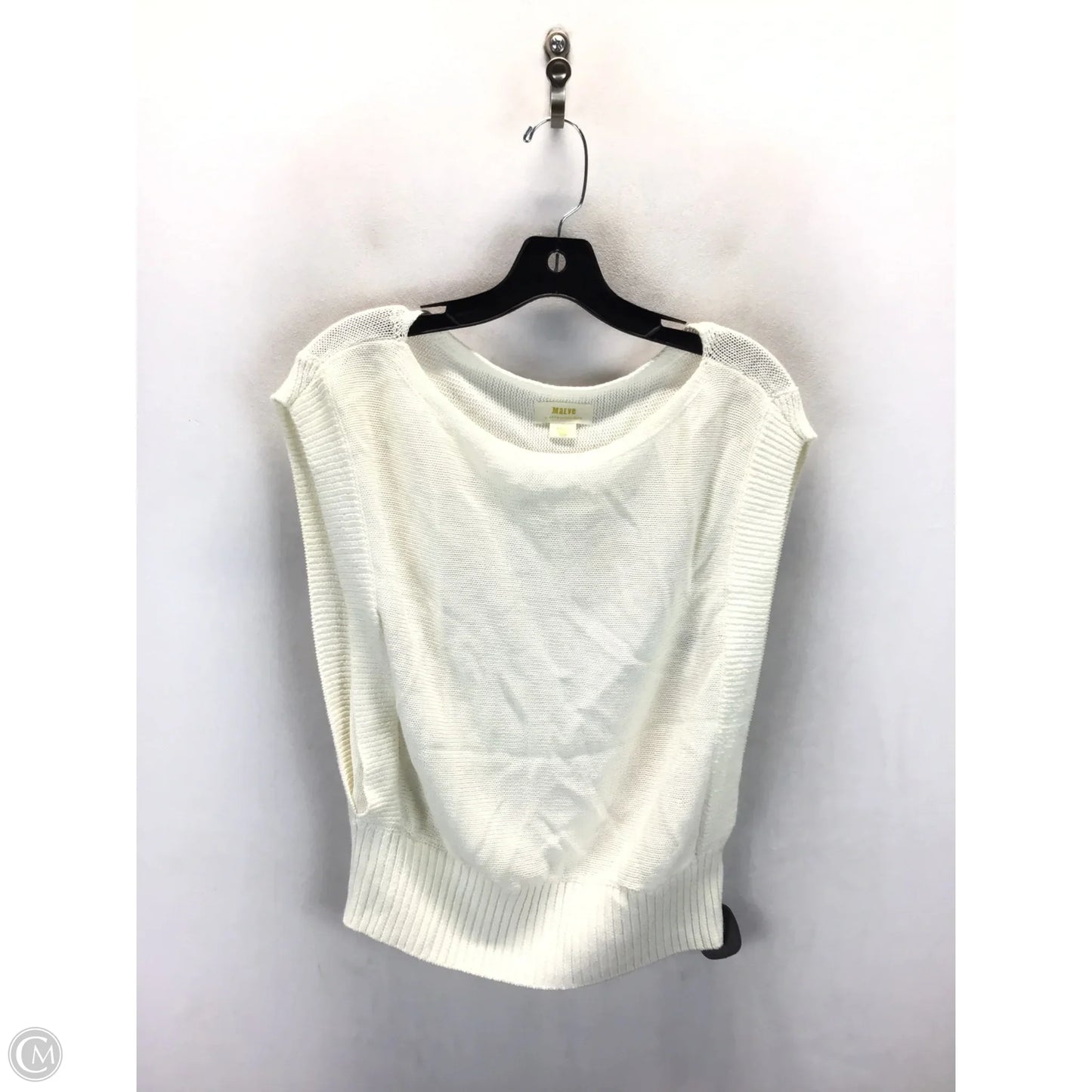 Vest Sweater By Maeve In Cream, Size: S