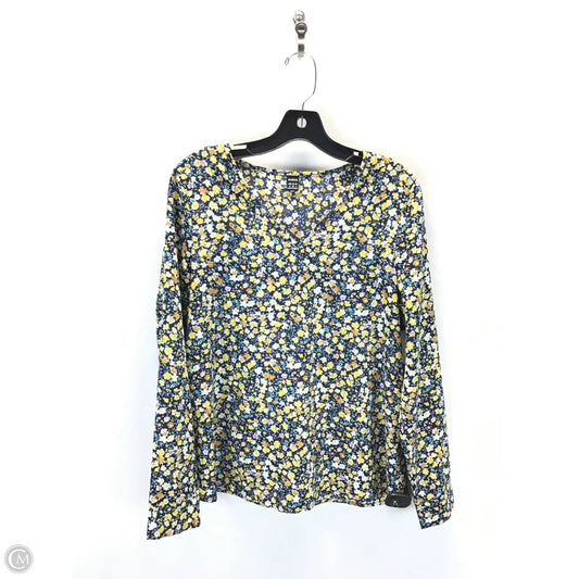 Top Long Sleeve By Shein In Floral Print, Size: M