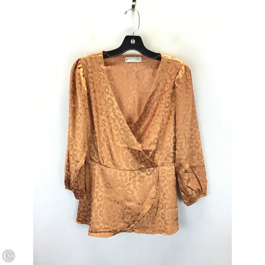Top 3/4 Sleeve By Jon And Anna In Gold, Size: M