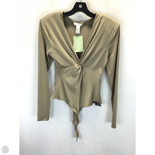 Bodysuit By H&m In Taupe, Size: M