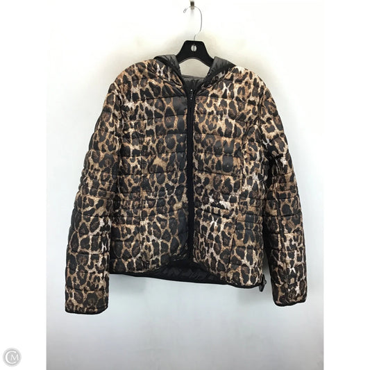 Coat Puffer & Quilted By Dressbarn In Animal Print, Size: L