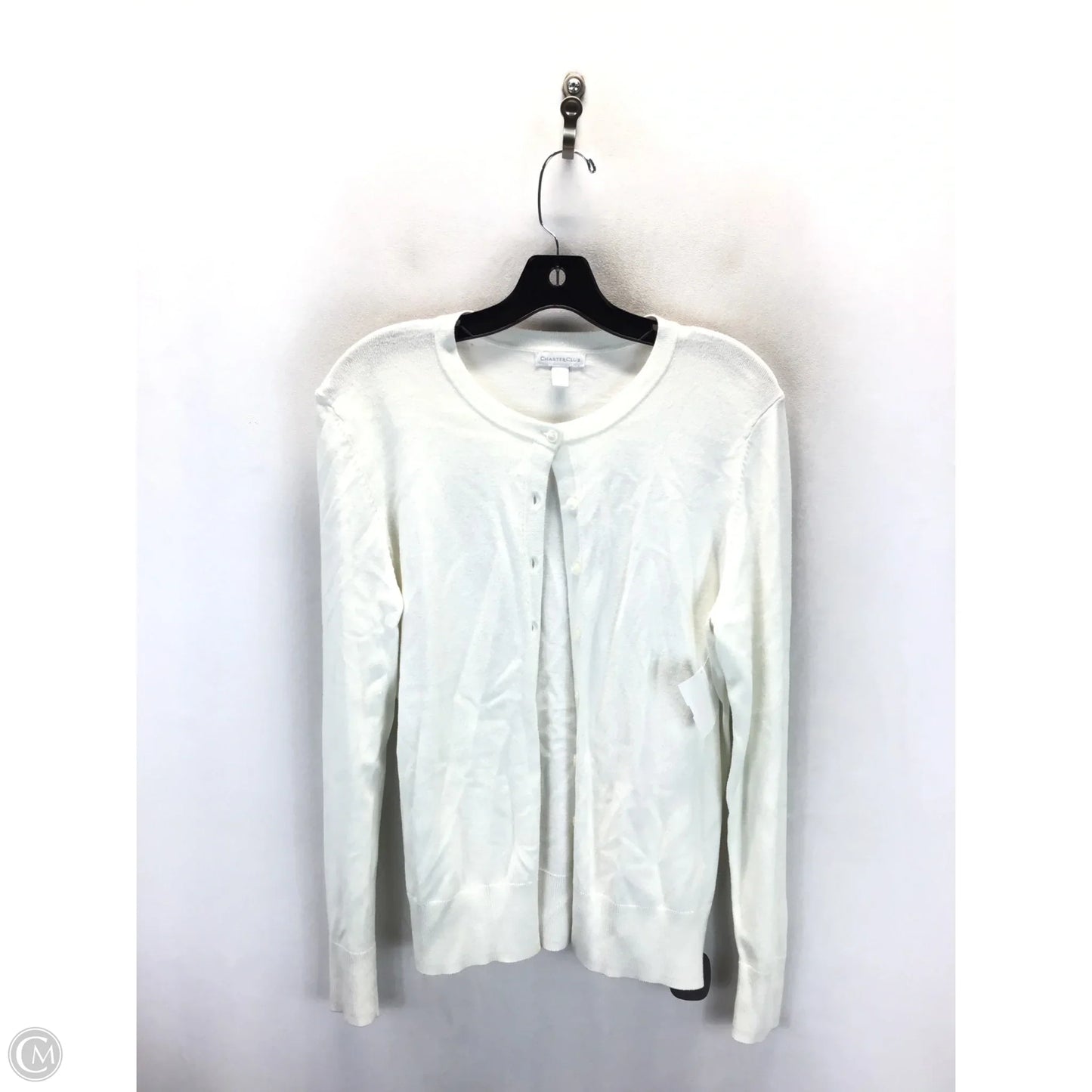 Sweater By Charter Club In White, Size: M