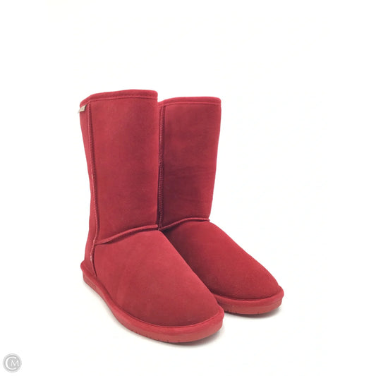 Boots Mid-calf Flats By Bearpaw In Red, Size: 8