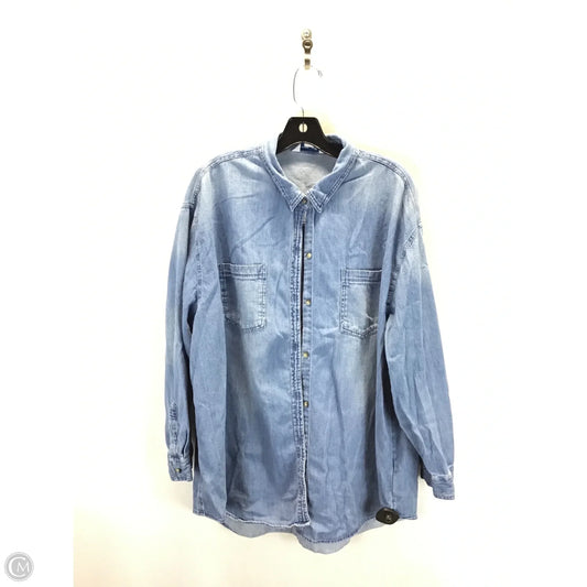 Top Long Sleeve By Old Navy In Blue, Size: Xxl