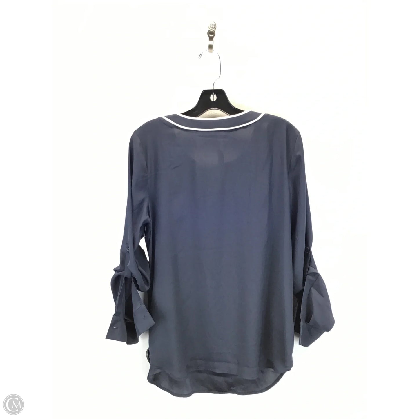 Top Long Sleeve By Ann Taylor In Navy, Size: M