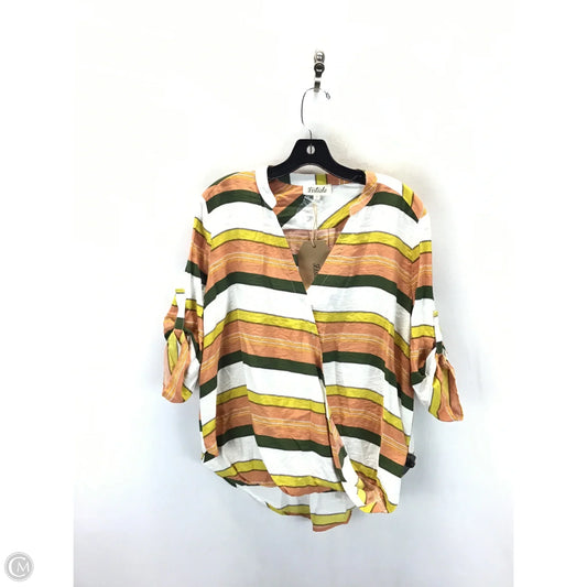 Top 3/4 Sleeve By Listicle In Multi-colored, Size: S