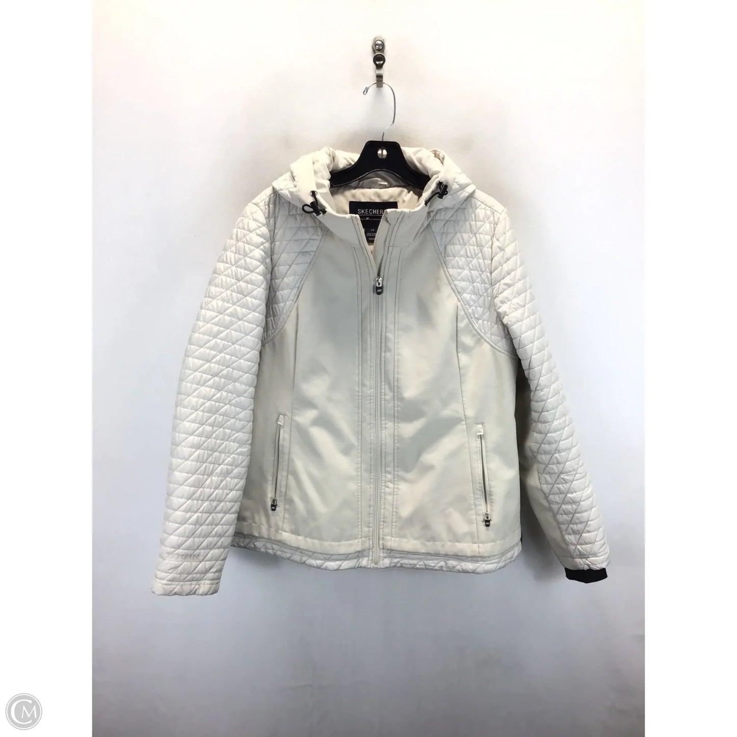 Jacket Puffer & Quilted By Skechers In Beige, Size: L