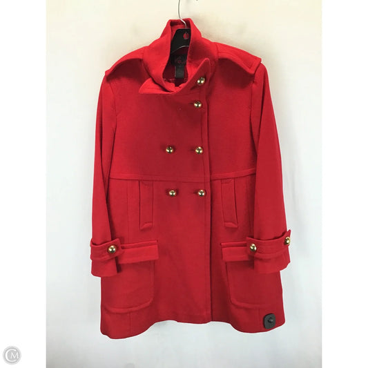 Coat Peacoat By Via Spiga In Red, Size: L