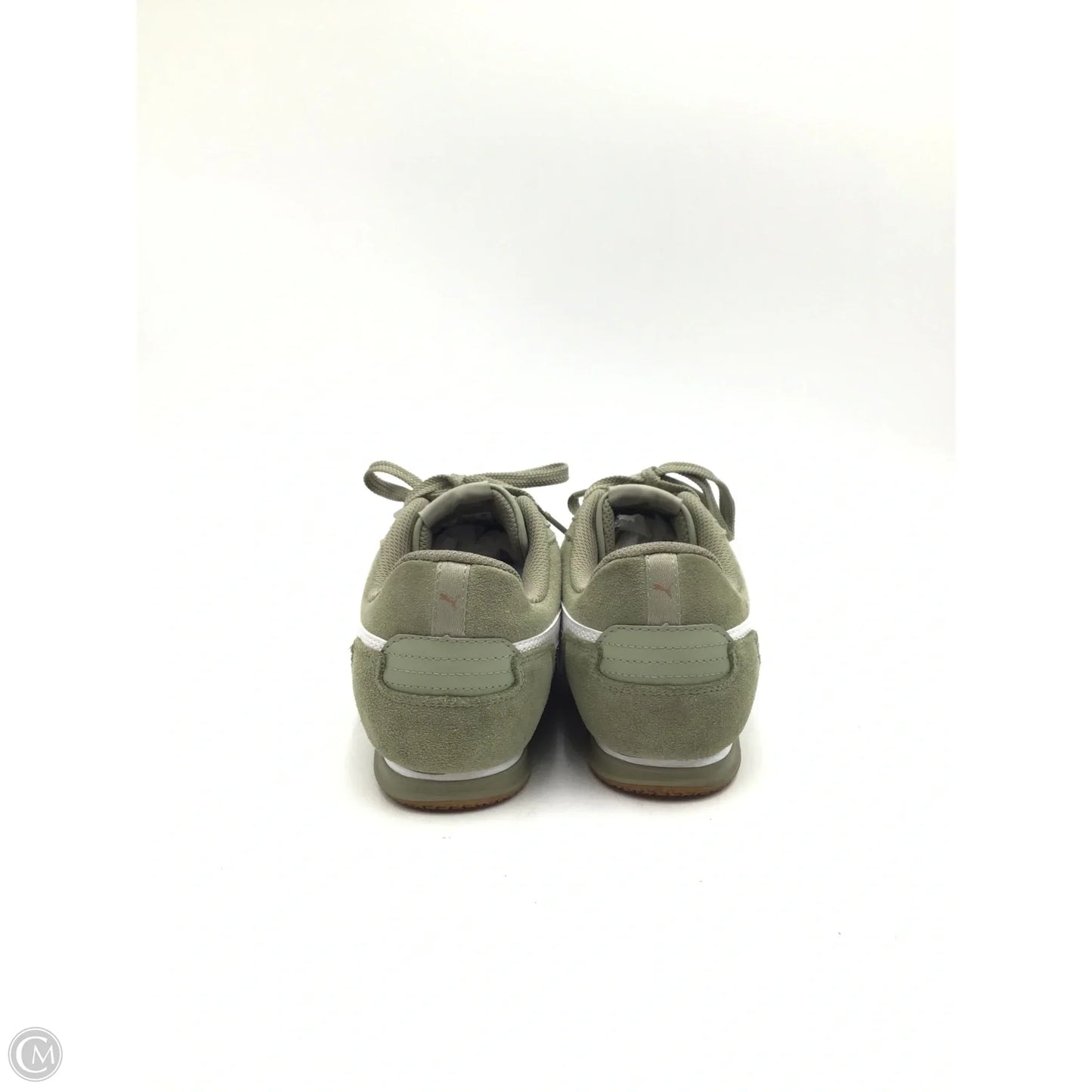 Shoes Sneakers By Puma In Green & White, Size: 9.5