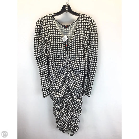 Dress Casual Midi By Clothes Mentor In Black & White, Size: 3x