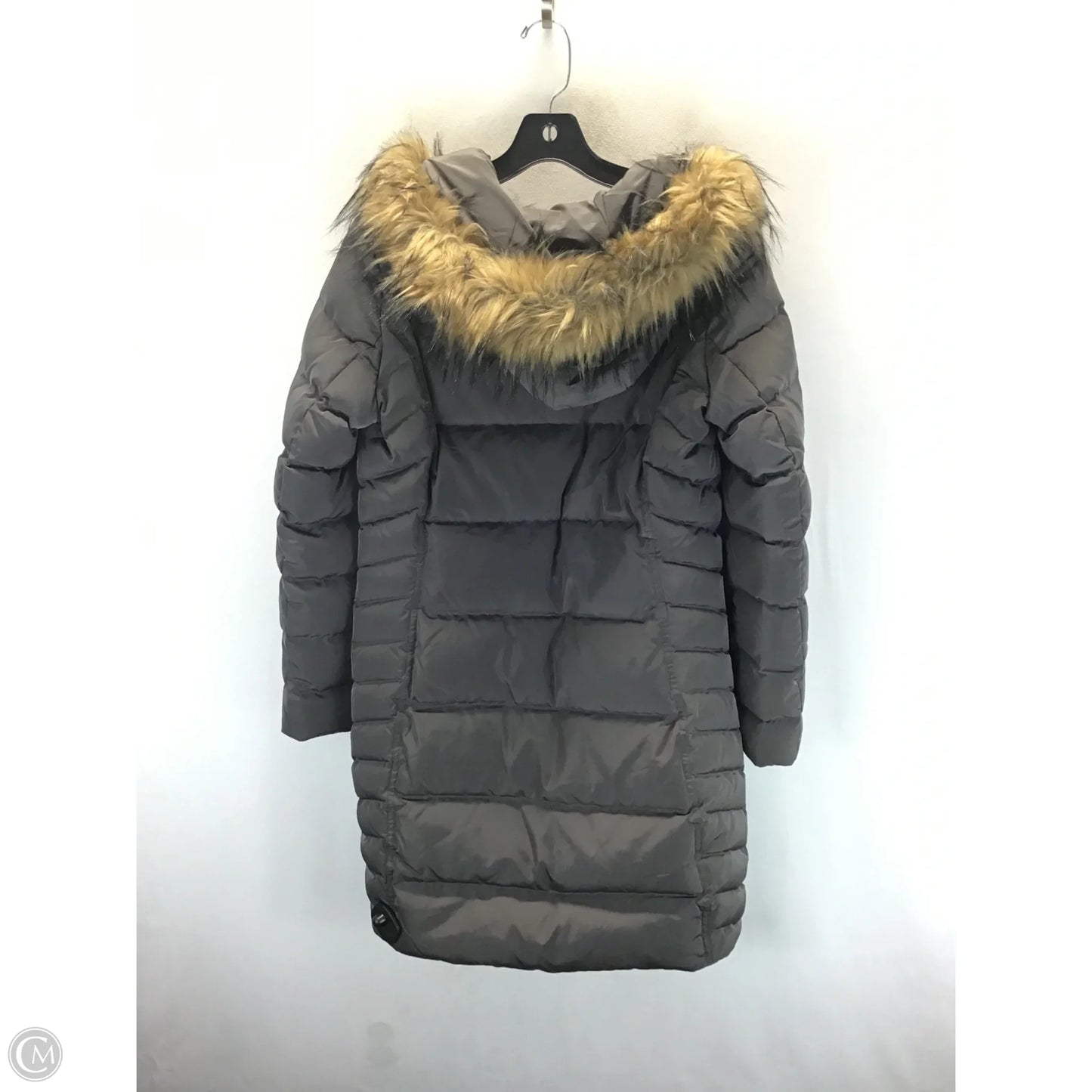 Coat Parka By Cole-haan In Taupe, Size: S