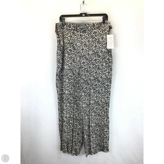 Pants Wide Leg By Ellos In Green & White, Size: 1x