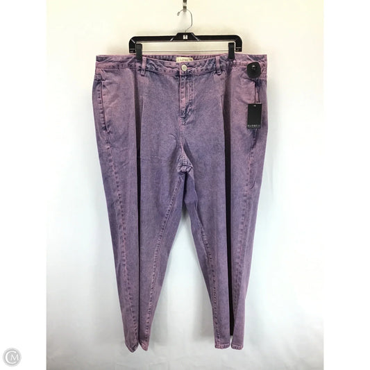Jeans Wide Leg By Eloquii In Purple, Size: 18