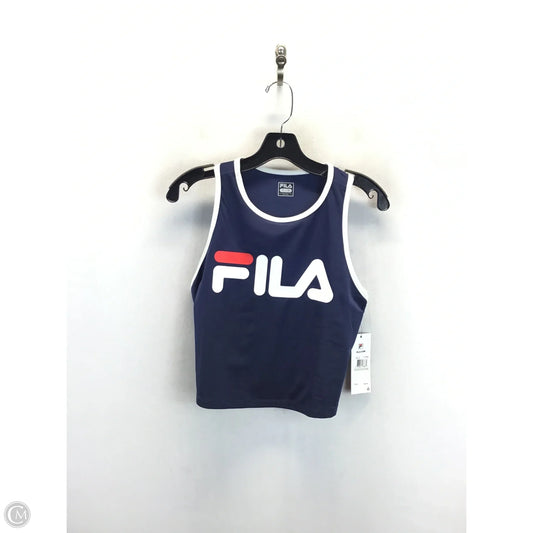 Athletic Tank Top By Fila In Blue & Red & White, Size: 1x