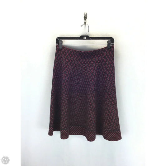 Skirt Midi By Vila Milano In Black & Red, Size: M