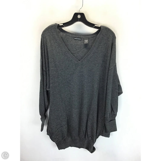 Sweater By Moda Intl In Grey, Size: M