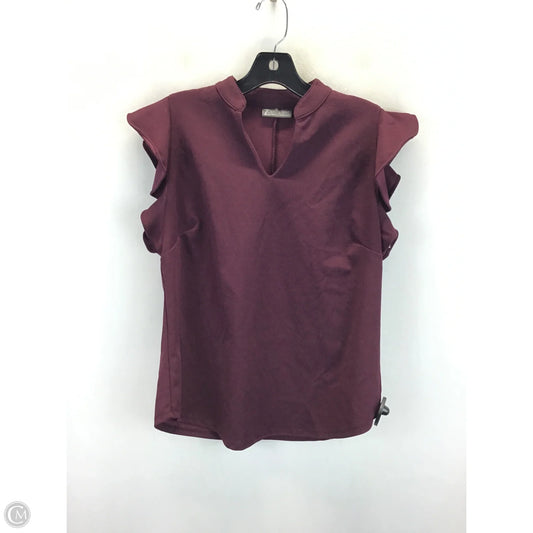 Top Sleeveless By New York And Co In Maroon, Size: M