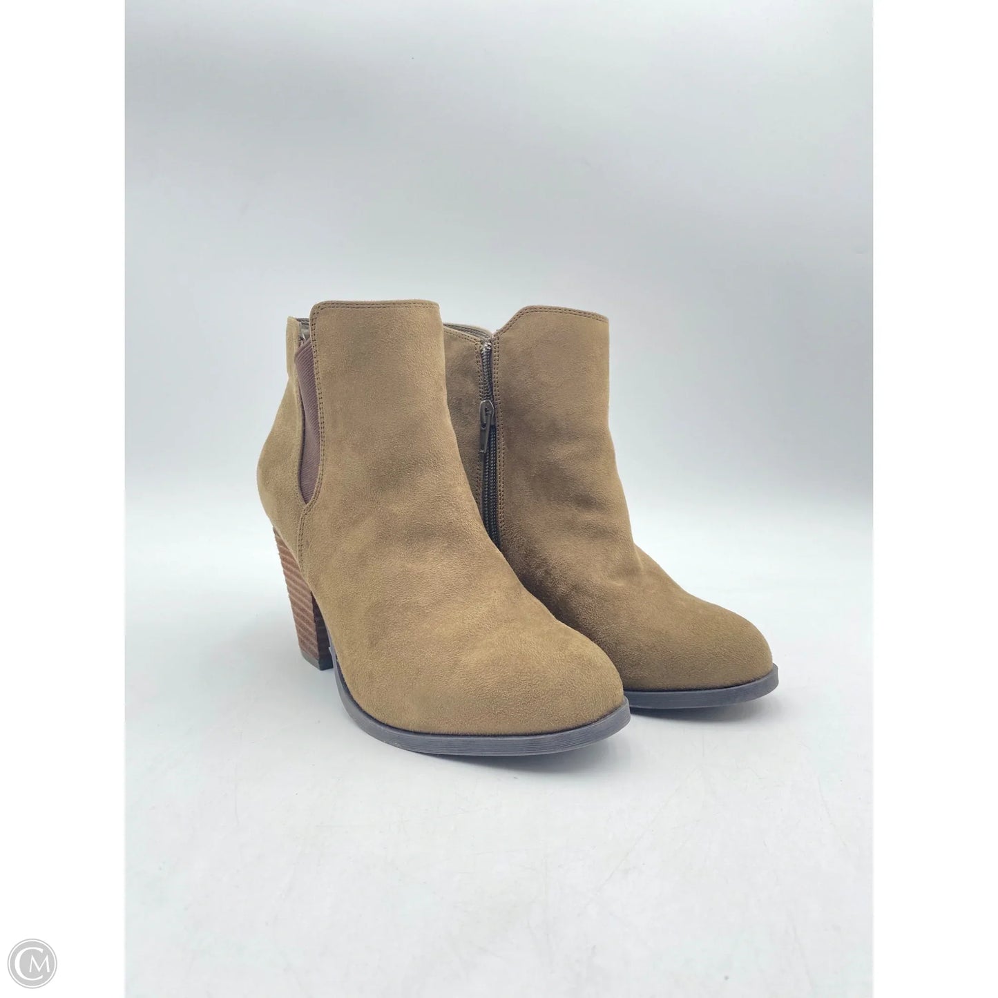 Boots Ankle Heels By Mix No 6 In Green, Size: 8