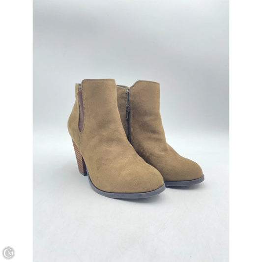 Boots Ankle Heels By Mix No 6 In Green, Size: 8