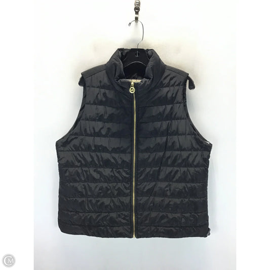 Vest Puffer & Quilted By Michael By Michael Kors In Black & Gold, Size: 1x