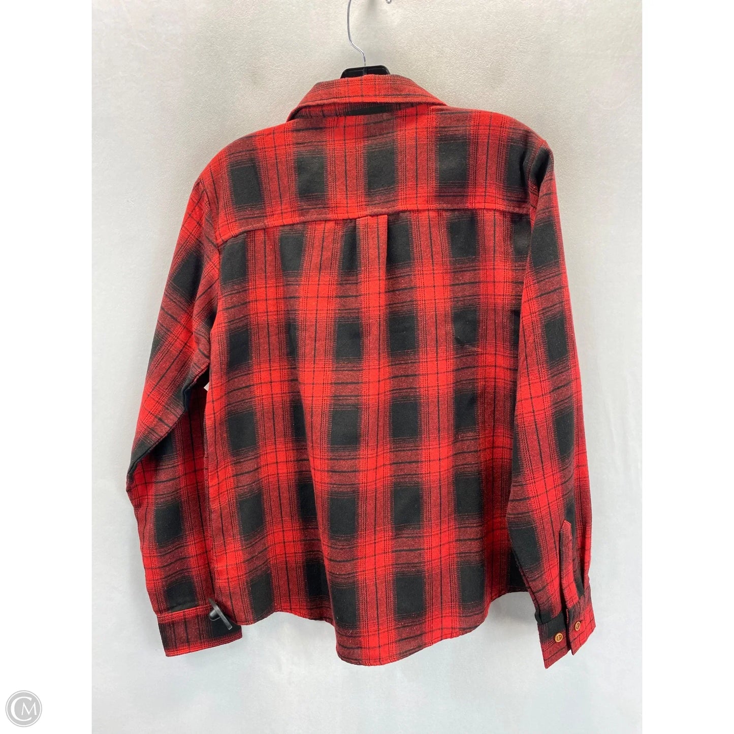 Top Long Sleeve By Clothes Mentor In Plaid Pattern, Size: M