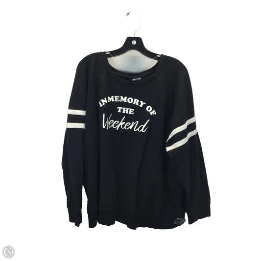 Top Long Sleeve By Torrid In Black & White, Size: 3x