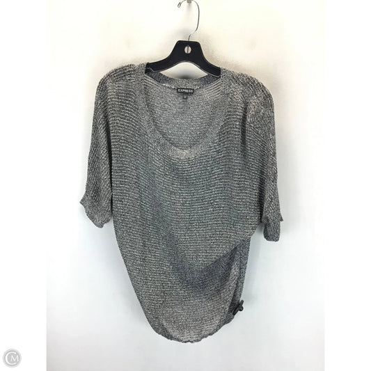 Top Short Sleeve By Express In Black & Grey, Size: S