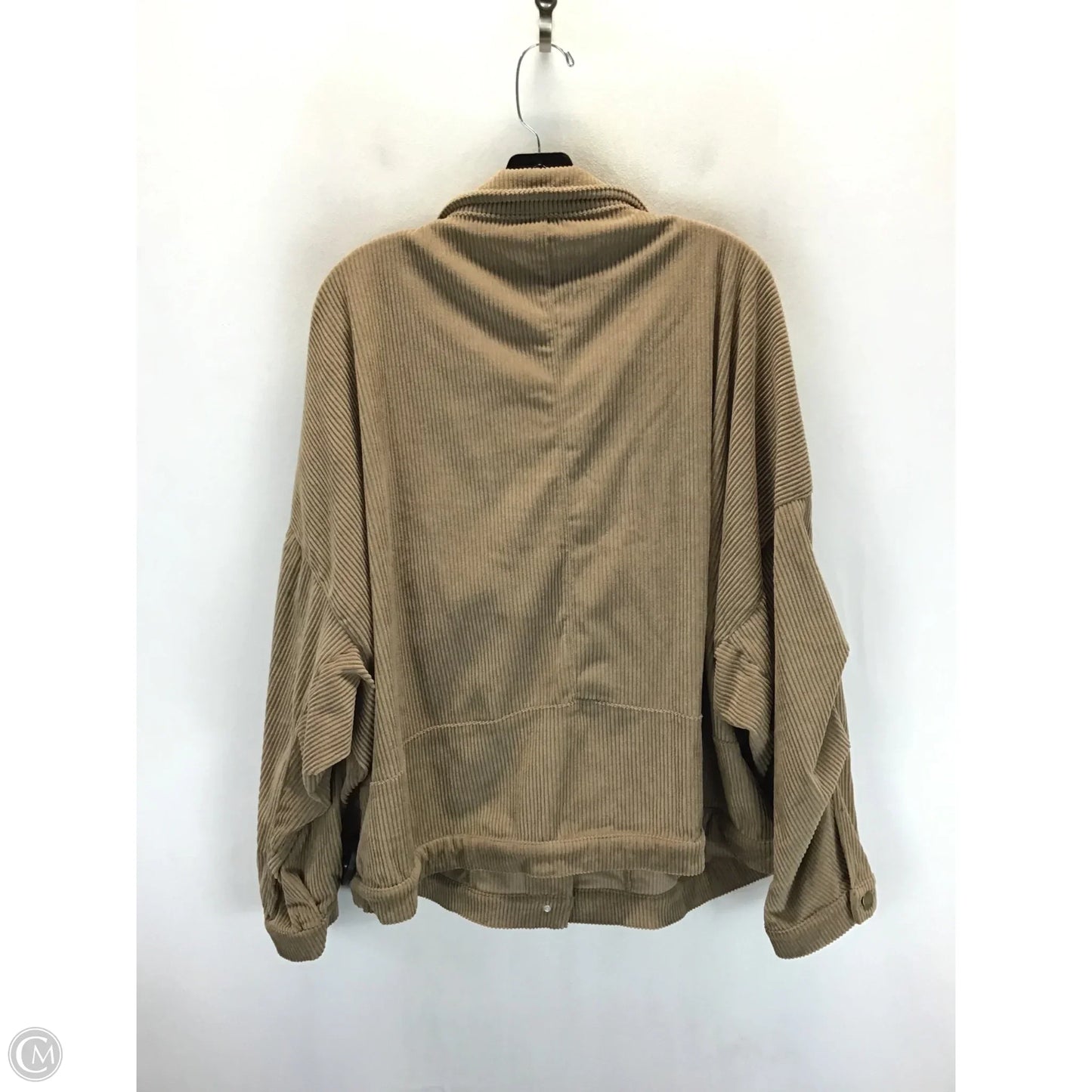 Jacket Shirt By Andree By Unit In Taupe, Size: 2x