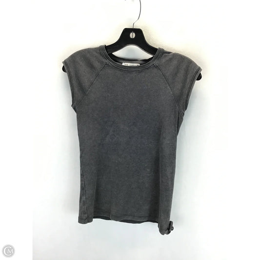 Top Sleeveless By Zara In Grey, Size: S