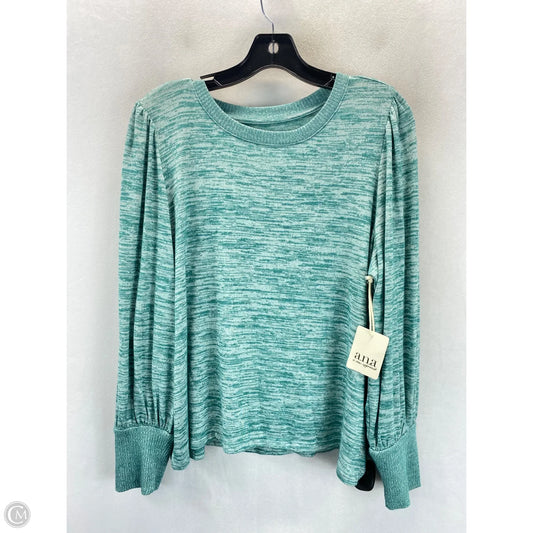 Top Long Sleeve By Ana In Teal, Size: L