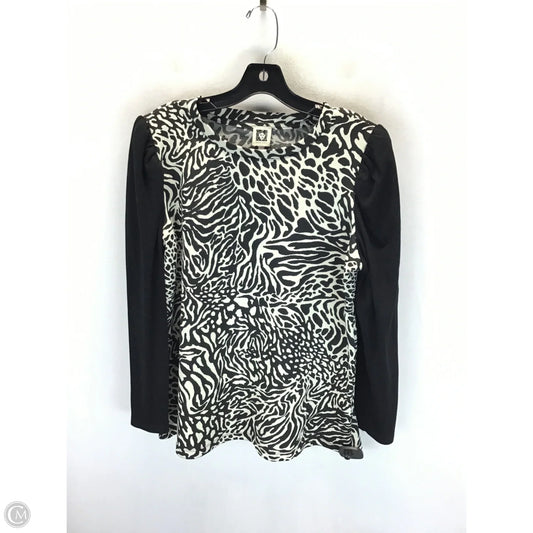 Top Long Sleeve By Anne Klein In Animal Print, Size: L