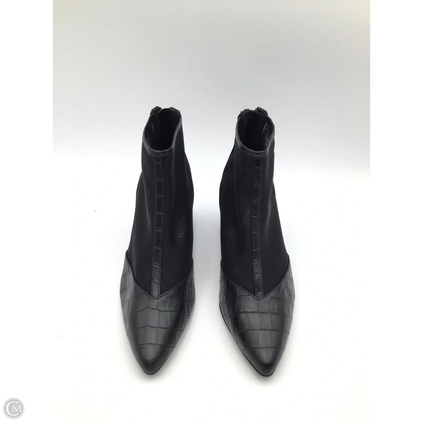 Boots Ankle Heels By Logo In Black, Size: 8