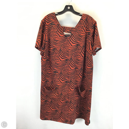 Dress Casual Midi By Ashley Stewart In Animal Print, Size: 1x