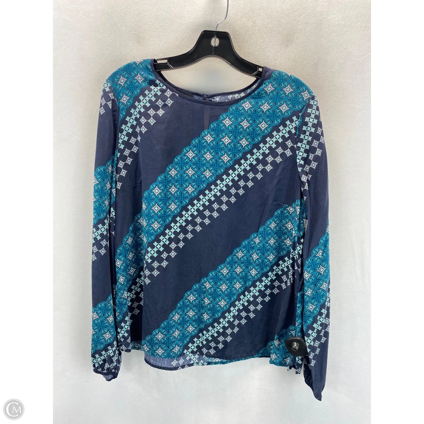 Top Long Sleeve By Talbots In Blue, Size: L