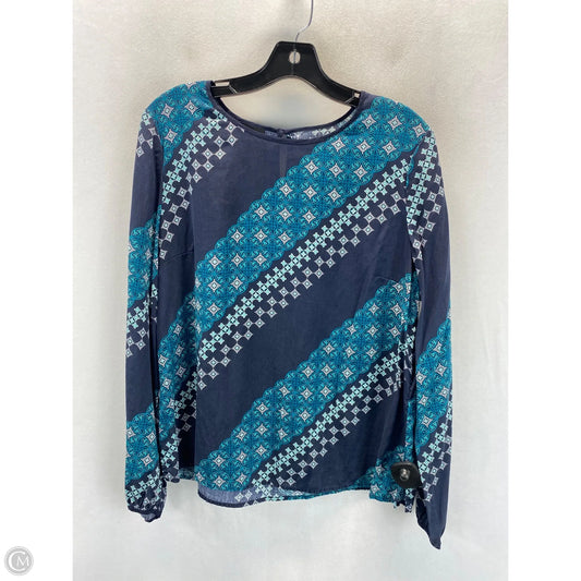 Top Long Sleeve By Talbots In Blue, Size: L