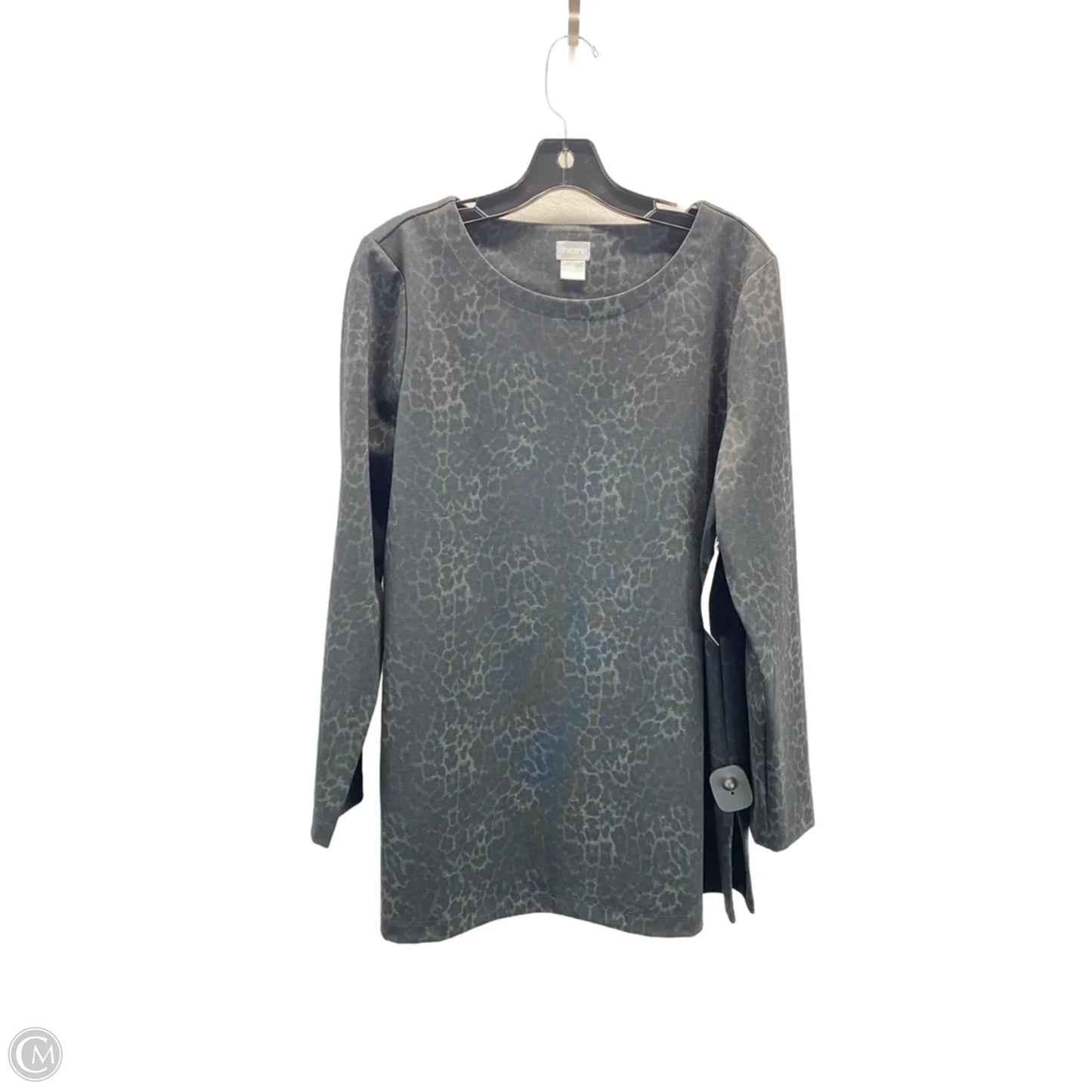 Top Long Sleeve By Chicos In Black, Size: L