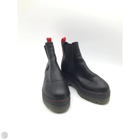 Boots Ankle Flats By Mia In Black & Red, Size: 8