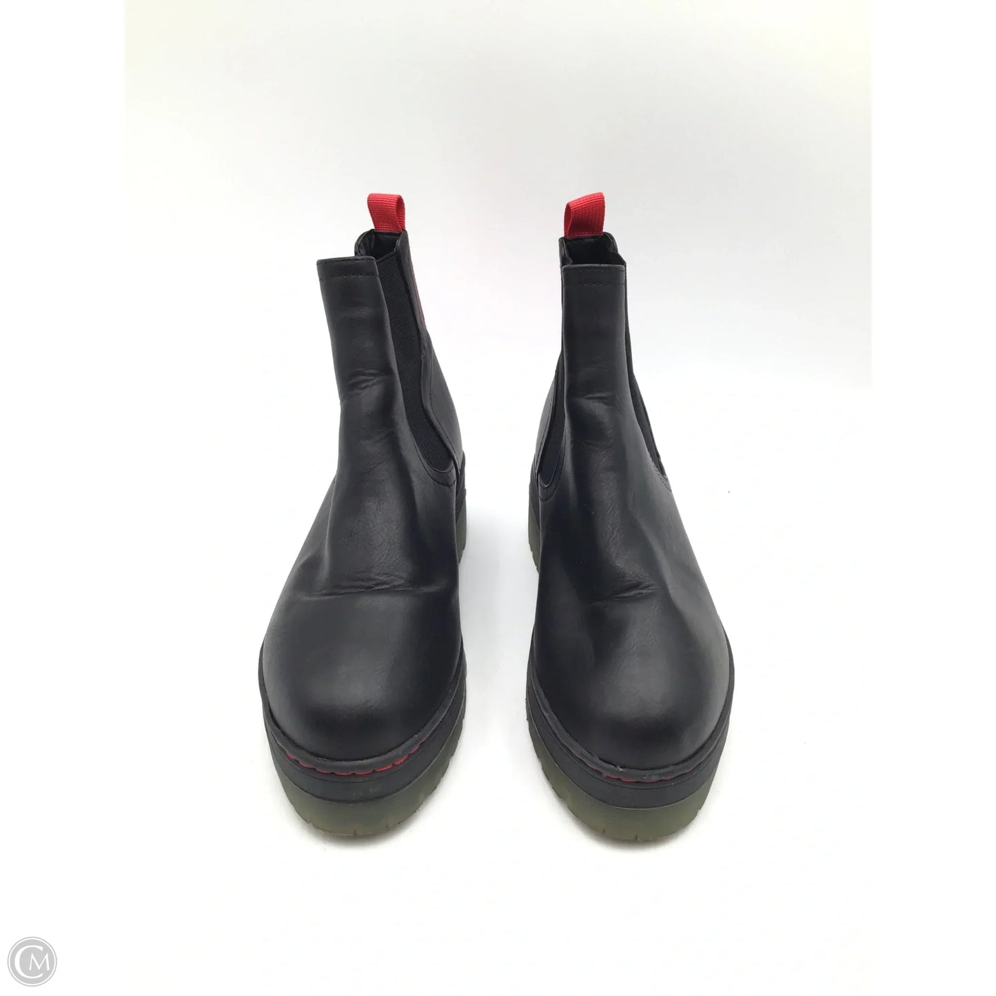 Boots Ankle Flats By Mia In Black & Red, Size: 8