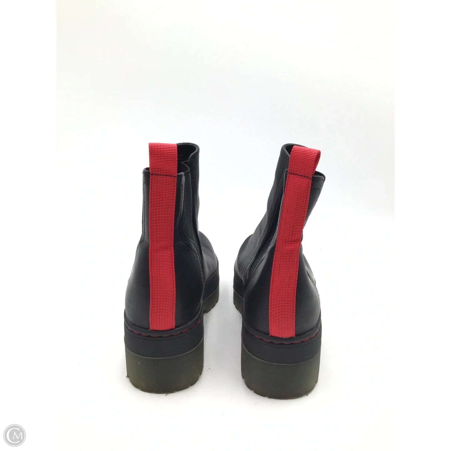 Boots Ankle Flats By Mia In Black & Red, Size: 8