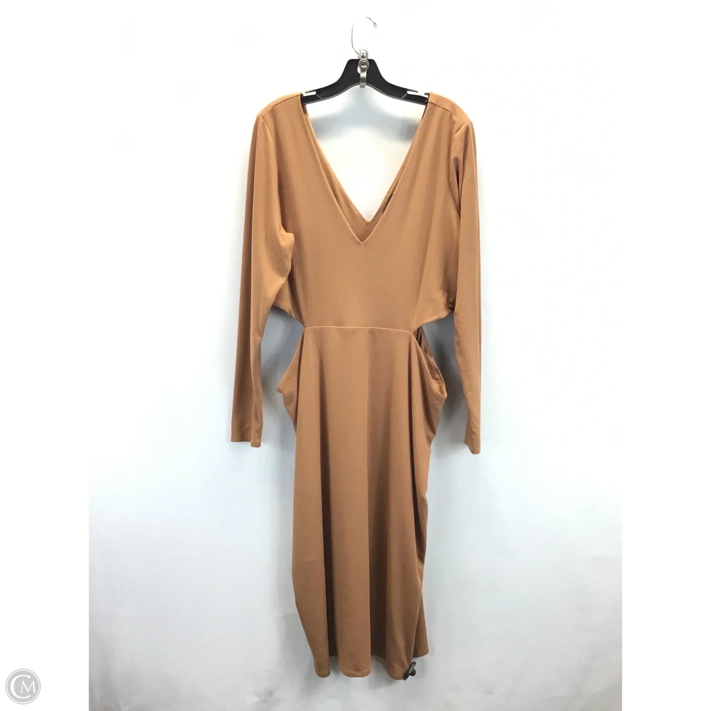 Dress Casual Midi By Afrm In Tan, Size: 2x