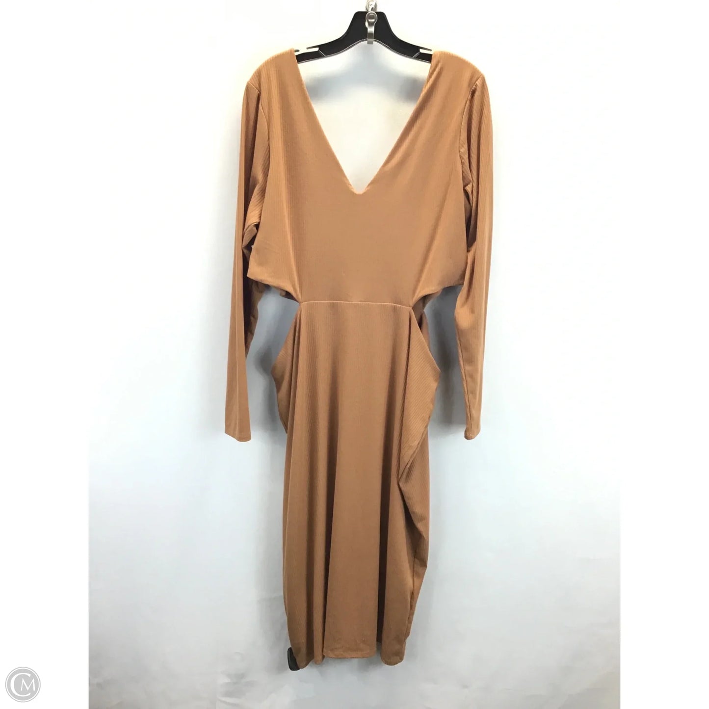 Dress Casual Midi By Afrm In Tan, Size: 2x