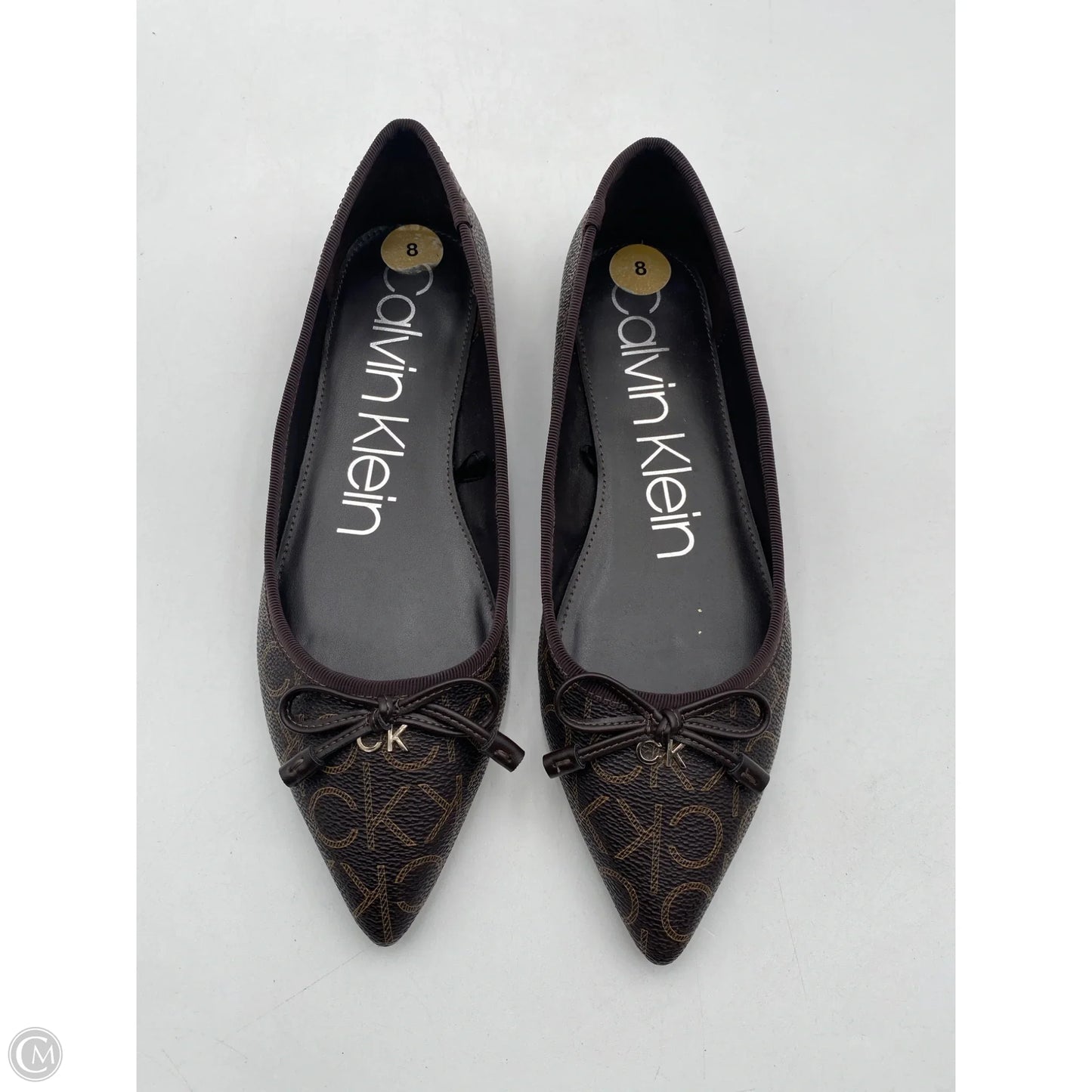 Shoes Flats By Calvin Klein In Brown & Tan, Size: 8