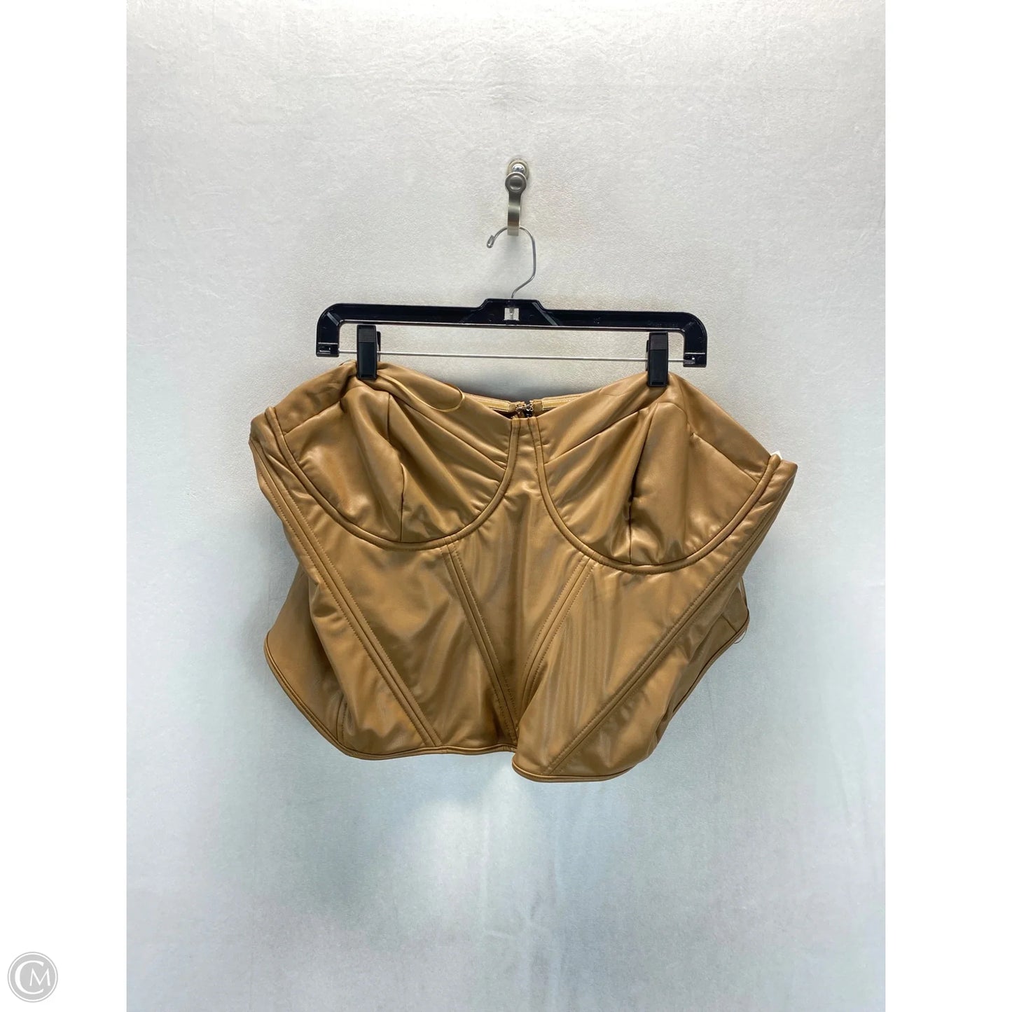 Top Sleeveless By Fashion Nova In Tan, Size: 3x