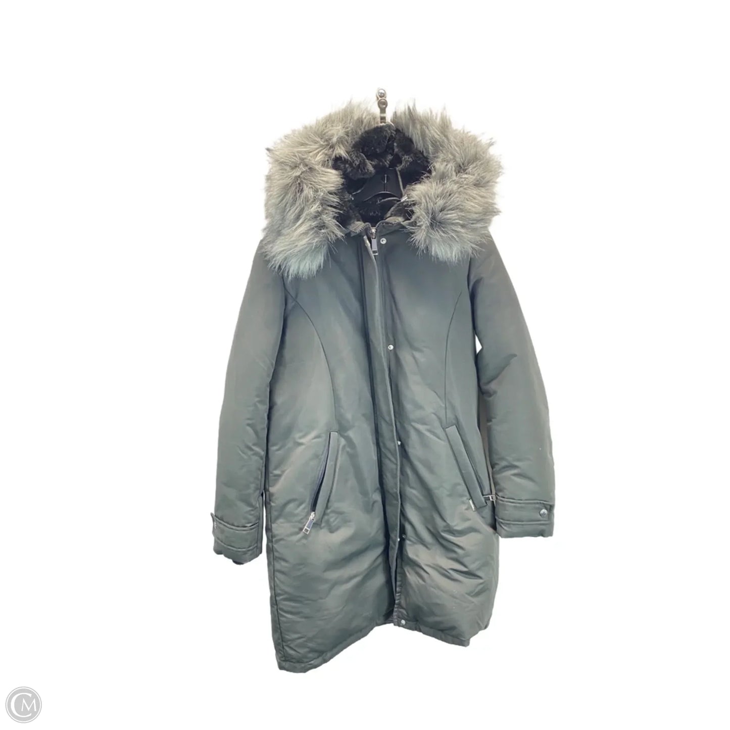 Coat Parka By Nine West In Grey, Size: M