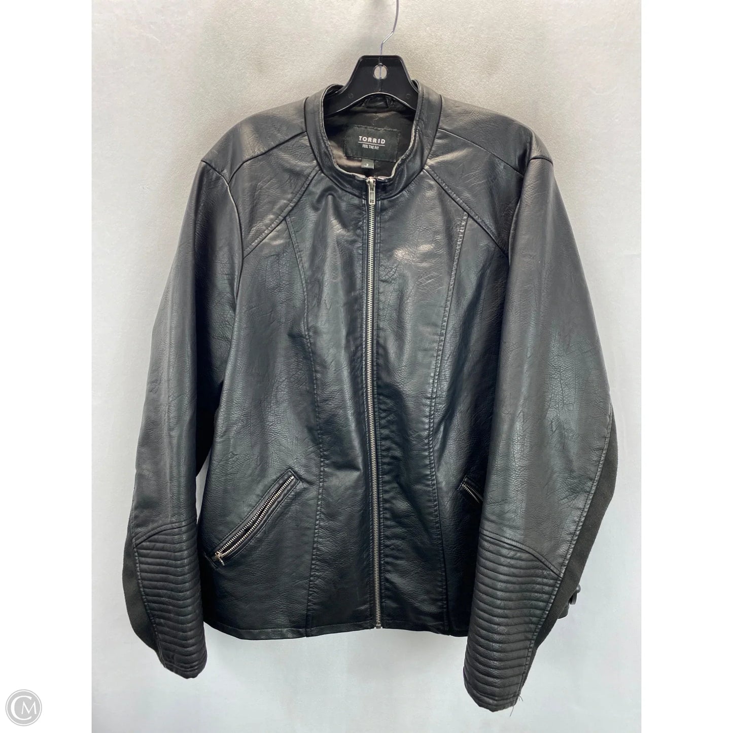 Jacket Moto By Torrid In Black, Size: 3x