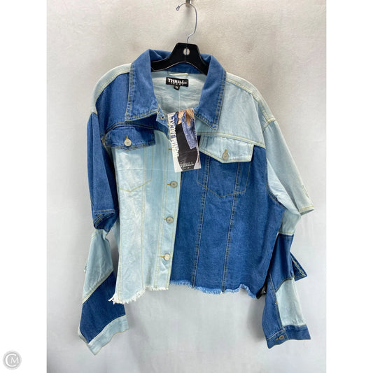 Jacket Denim By Clothes Mentor In Blue, Size: 3x