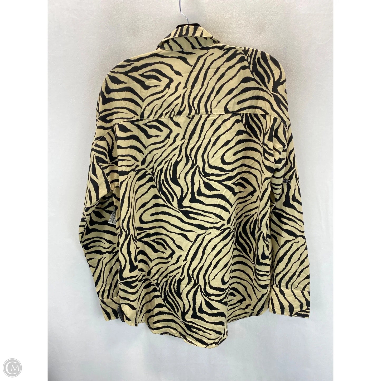 Top Long Sleeve By Fashion Nova In Animal Print, Size: S