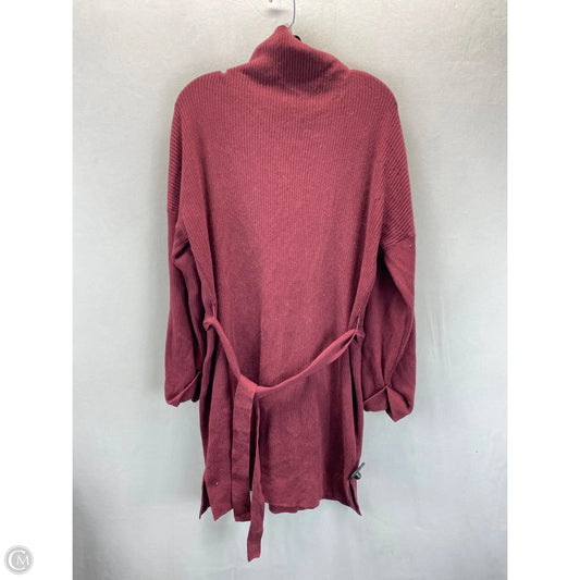 Dress Sweater By Clothes Mentor In Maroon, Size: M